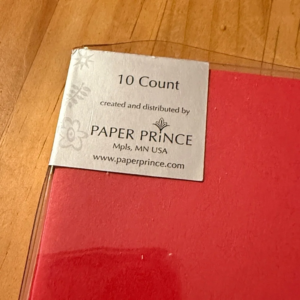 NWT Set-of-10 Holly Teapot Invitations w/red envelopes, in original box